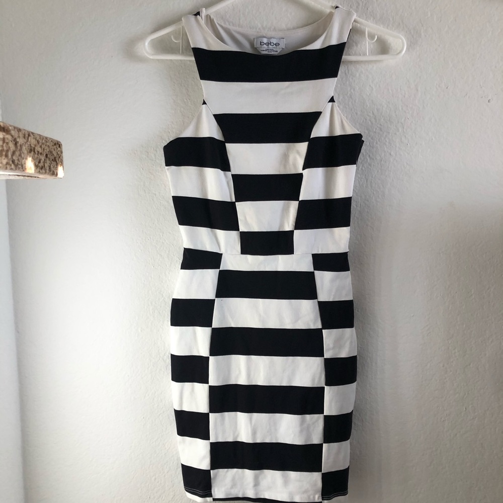 Bebe Block Striped Midi Dress